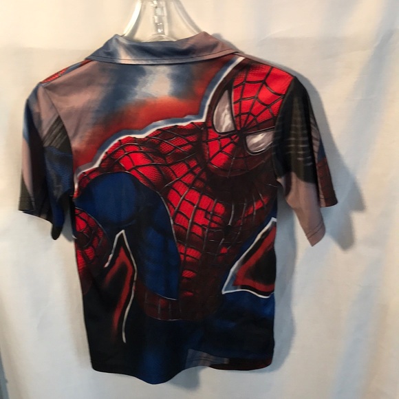 SpiderMan Shirts & Tops Boys Spiderman Button Down Shirt Size 8